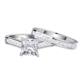 Princess Cut Zircon Engagement Ring