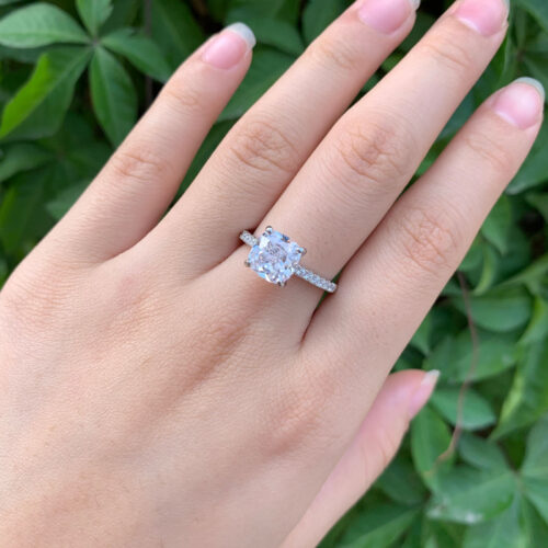 2.2 carat cushion cut diamond