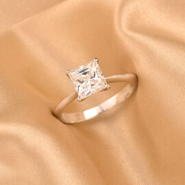 Princess Cut CZ Engagement Ring