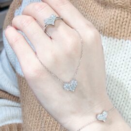 Heart Shape Moissanite Diamond Set