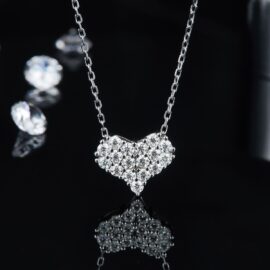 Heart Shape Moissanite Diamond Set