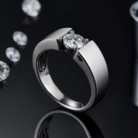 Solitaire Moissanite  Diamond Ring