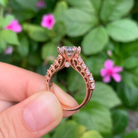 Rose Gold Wedding Ring Set