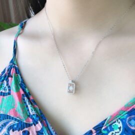 Moissanite Diamond  Pendant Necklace