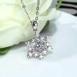 Snowflake Moissanite Diamond Necklace