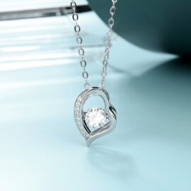 Moissanite Diamond  Heart Pendant Necklace