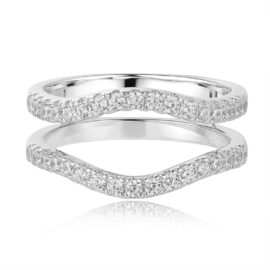 Cubic Zirconia Curved  Ring Enhancers