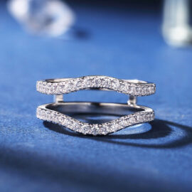 Cubic Zirconia Curved  Ring Enhancers