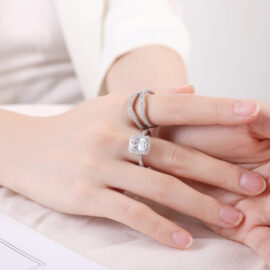 1.8Ct Emerald Cut Enhancer Band Set
