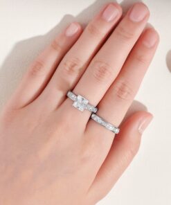 Alternative view of Princess-Cut Channel Set Bridal Duo